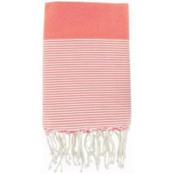Febronie Décoration De Jardin Fouta En Coton 100x200 Bleu Aqua -Gants de toilette Soldes fouta en coton 100x200 orange corail 2