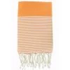 Febronie Décoration De Jardin Fouta En Coton 100x200 Orange Mandarine -Gants de toilette Soldes fouta en coton 100x200 orange mandarine
