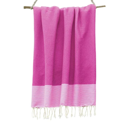 Febronie Décoration De Jardin Fouta En Coton 100x200 Rose Fuschia 4 Febronie Décoration De Jardin Fouta En Coton 100x200 Rose Fuschia – Image 2