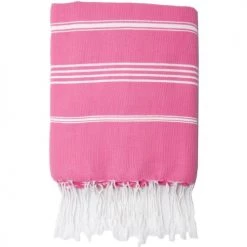 Febronie Décoration De Jardin Fouta En Coton 100x200 Rose Fuschia