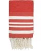 Febronie Décoration De Jardin Fouta En Coton 100x200 Rouge Et Argent -Gants de toilette Soldes fouta en coton 100x200 rouge et argent