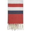 Febronie Décoration De Jardin Fouta En Coton 100x200 Rouge Et Bleu Jean -Gants de toilette Soldes fouta en coton 100x200 rouge et bleu jean
