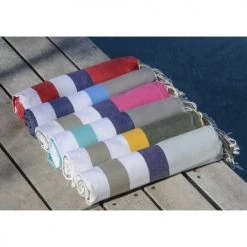 Febronie Décoration De Jardin Fouta En Coton 100x200 Taupe Clair -Gants de toilette Soldes fouta en coton 100x200 taupe clair 15