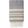 Febronie Décoration De Jardin Fouta En Coton 100x200 Taupe Clair Et Or