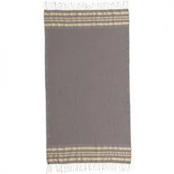 Febronie Décoration De Jardin Fouta En Coton 100x200 Taupe Clair Et Or -Gants de toilette Soldes fouta en coton 100x200 taupe clair et or 3