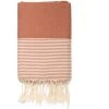 Febronie Décoration De Jardin Fouta En Coton 100x200 Terracotta -Gants de toilette Soldes fouta en coton 100x200 terracotta