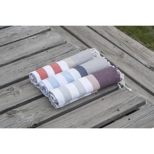 Febronie Décoration De Jardin Fouta En Coton 100x200 Terracotta, Taupe Clair 8 Febronie Décoration De Jardin Fouta En Coton 100x200 Terracotta, Taupe Clair – Image 6