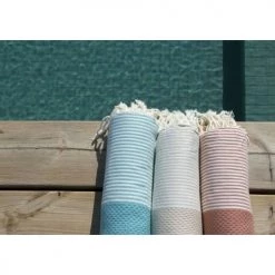 Febronie Décoration De Jardin Fouta En Coton 100x200 Vert Canard -Gants de toilette Soldes fouta en coton 100x200 vert canard 2