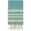 Febronie Décoration De Jardin Fouta En Coton 100x200 Vert Canard Et Or -Gants de toilette Soldes fouta en coton 100x200 vert canard et or