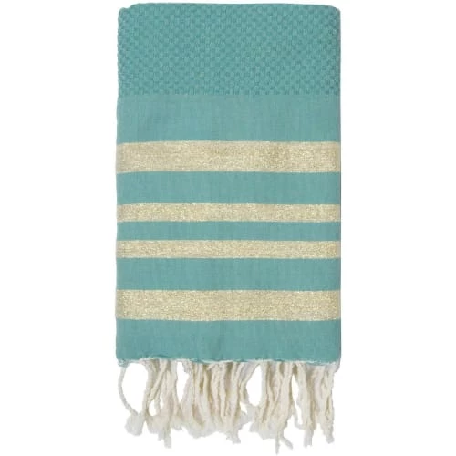Febronie Décoration De Jardin Fouta En Coton 100x200 Vert Canard Et Or 3 Febronie Décoration De Jardin Fouta En Coton 100x200 Vert Canard Et Or