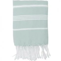 Febronie Décoration De Jardin Fouta En Coton 100x200 Vert D'eau