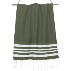 Febronie Décoration De Jardin Fouta En Coton 100x200 Vert Kaki Et Argent 9 Febronie Décoration De Jardin Fouta En Coton 100x200 Vert Kaki Et Argent -Gants de toilette Soldes fouta en coton 100x200 vert kaki et argent 1