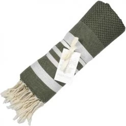 Febronie Décoration De Jardin Fouta En Coton 100x200 Vert Kaki Et Argent 10 Febronie Décoration De Jardin Fouta En Coton 100x200 Vert Kaki Et Argent -Gants de toilette Soldes fouta en coton 100x200 vert kaki et argent 2