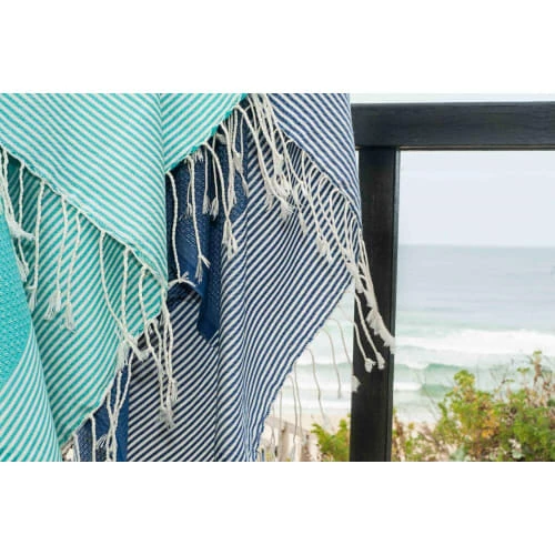 Febronie Décoration De Jardin Fouta En Coton 100x200 Vert Turquoise 7 Febronie Décoration De Jardin Fouta En Coton 100x200 Vert Turquoise – Image 5