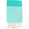 Febronie Décoration De Jardin Fouta En Coton 100x200 Vert Turquoise -Gants de toilette Soldes fouta en coton 100x200 vert turquoise 6