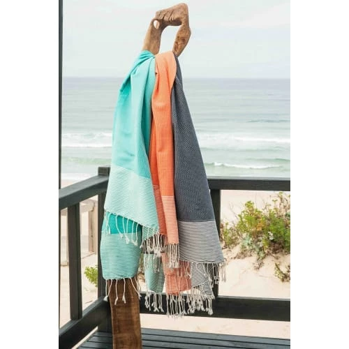 Febronie Décoration De Jardin Fouta En Coton 100x200 Vert Turquoise 5 Febronie Décoration De Jardin Fouta En Coton 100x200 Vert Turquoise – Image 3