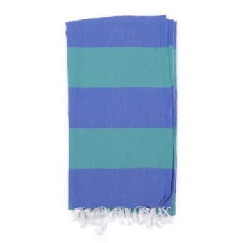 Fouta Futée Décoration De Jardin Fouta En Coton Avec Franges Bleu Et Vert 100x160cm 7 Fouta Futée Décoration De Jardin Fouta En Coton Avec Franges Bleu Et Vert 100x160cm – Image 5
