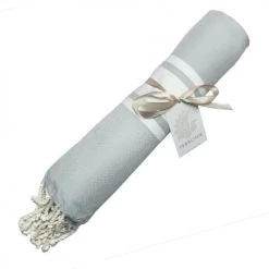 Febronie Décoration De Jardin Fouta En Coton Bande Blanche 100x200 Gris Perle 10 Febronie Décoration De Jardin Fouta En Coton Bande Blanche 100x200 Gris Perle -Gants de toilette Soldes fouta en coton bande blanche 100x200 gris perle 2