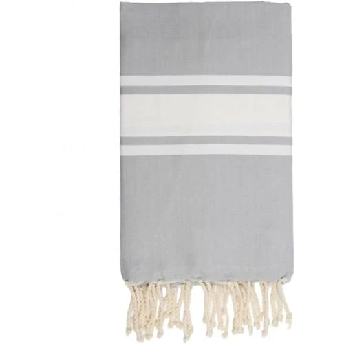 Febronie Décoration De Jardin Fouta En Coton Bande Blanche 100x200 Gris Perle 3 Febronie Décoration De Jardin Fouta En Coton Bande Blanche 100x200 Gris Perle