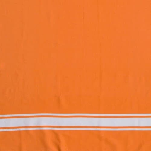 Febronie Décoration De Jardin Fouta En Coton Bande Blanche 100x200 Orange Mandarine 8 Febronie Décoration De Jardin Fouta En Coton Bande Blanche 100x200 Orange Mandarine – Image 6