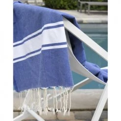 Febronie Décoration De Jardin Fouta En Coton Bande Blanche 100x200 Terracotta -Gants de toilette Soldes fouta en coton bande blanche 100x200 terracotta 4