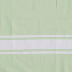 Febronie Décoration De Jardin Fouta En Coton Bande Blanche 100x200 Vert Amande -Gants de toilette Soldes fouta en coton bande blanche 100x200 vert amande 4