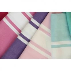 Febronie Décoration De Jardin Fouta En Coton Bande Blanche 100x200 Violet Améthyste -Gants de toilette Soldes fouta en coton bande blanche 100x200 violet amethyste 5