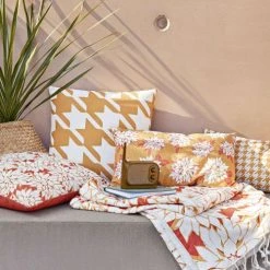 Maisons Du Monde Accessoires Et Serviettes De Plage  Fouta En Coton Motif Floral écru Et Vieux Rose 100x170 -Gants de toilette Soldes fouta en coton motif floral ecru et vieux rose 100x170 1000 1 14 222480 5