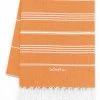 LeStoff France Accessoires Et Serviettes De Plage  Fouta En Coton Peigné BIO Apérol 95 X 180 Cm -Gants de toilette Soldes fouta en coton peigne bio aperol 95 x 180 cm