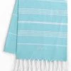 LeStoff France Accessoires Et Serviettes De Plage  Fouta En Coton Peigné BIO Aqua Marina 95 X 180 Cm -Gants de toilette Soldes fouta en coton peigne bio aqua marina 95 x 180 cm