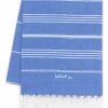 LeStoff France Accessoires Et Serviettes De Plage  Fouta En Coton Peigné BIO Azur 95 X 180 Cm -Gants de toilette Soldes fouta en coton peigne bio azur 95 x 180 cm