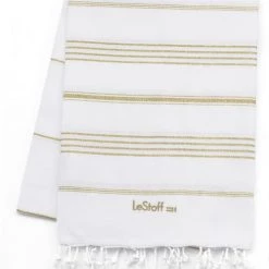 LeStoff France Accessoires Et Serviettes De Plage  Fouta En Coton Peigné BIO Bouton D'Or 95 X 180 Cm