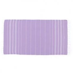 LeStoff France Accessoires Et Serviettes De Plage  Fouta En Coton Peigné BIO Lavande 95 X 180 Cm -Gants de toilette Soldes fouta en coton peigne bio lavande 95 x 180 cm 4