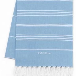 LeStoff France Accessoires Et Serviettes De Plage  Fouta En Coton Peigné BIO Maya 95 X 180 Cm