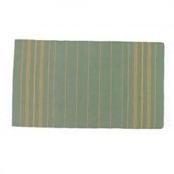 LeStoff France Accessoires Et Serviettes De Plage  Fouta En Coton Peigné BIO Olive-Orange 95 X 180 Cm -Gants de toilette Soldes fouta en coton peigne bio olive orange 95 x 180 cm 3