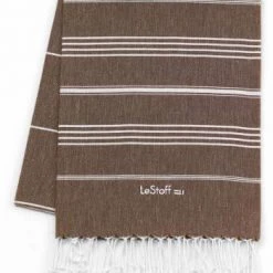 LeStoff France Accessoires Et Serviettes De Plage  Fouta En Coton Peigné BIO Jaune 95 X 180 Cm -Gants de toilette Soldes fouta en coton peigne bio terra 95 x 180 cm 8