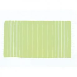 LeStoff France Accessoires Et Serviettes De Plage  Fouta En Coton Peigné Lime 50 X 100 Cm