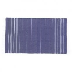 LeStoff France Accessoires Et Serviettes De Plage  Fouta En Coton Peigné Navy 50 X 100 Cm