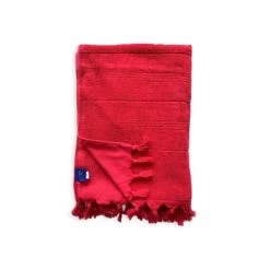 Le Comptoir De La Plage Accessoires Et Serviettes De Plage  Fouta Hammam éponge Bouclette Rouge 150 X 180