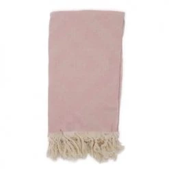 Fouta Futée Décoration De Jardin Fouta Losanges 100% Coton Avec Franges Rose 100x170cm