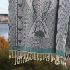 Maison Jean-Vier Décoration De Jardin Fouta Marine 90x160 Cm -Gants de toilette Soldes fouta marine 90x160 cm 4