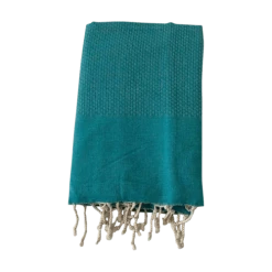 Le Comptoir De La Plage Accessoires Et Serviettes De Plage  Fouta Nid D'abeille Bleue Azur Maya 100 X 200