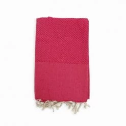 Le Comptoir De La Plage Accessoires Et Serviettes De Plage  Fouta Nid D'abeille Rose Framboise Maya 100 X 200