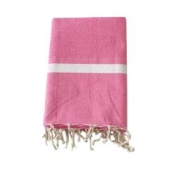Le Comptoir De La Plage Accessoires Et Serviettes De Plage  Fouta Nid D'abeille Rose Melissa 100 X 200