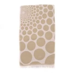 Fouta Futée Décoration De Jardin Fouta Pois En Coton Avec Franges Bleu Marine 95x170cm -Gants de toilette Soldes fouta pois en coton avec franges beige 95x170cm 1