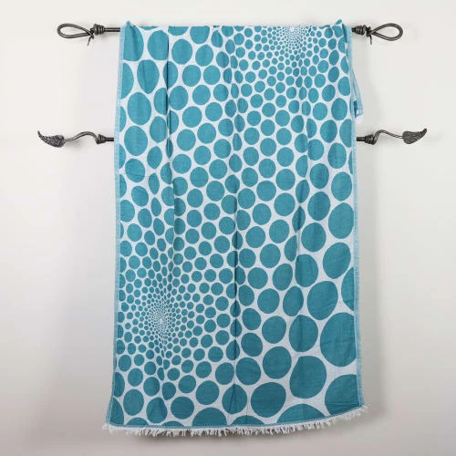 Fouta Futée Décoration De Jardin Fouta Pois En Coton Avec Franges émeraude 95x170cm 4 Fouta Futée Décoration De Jardin Fouta Pois En Coton Avec Franges émeraude 95x170cm – Image 2