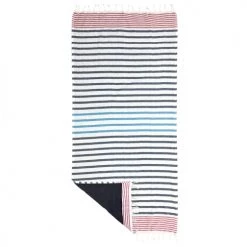 Naf Naf Accessoires Et Serviettes De Plage  Fouta Serviette De Plage Bleu En Coton 90x170 Cm