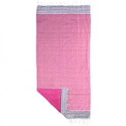 Naf Naf Accessoires Et Serviettes De Plage  Fouta Serviette De Plage Rose En Coton 90x170 Cm