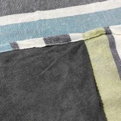 Naf Naf Accessoires Et Serviettes De Plage  Fouta Serviette De Plage Vert Et Bleu En Coton 90x170 Cm -Gants de toilette Soldes fouta serviette de plage vert et bleu en coton 90x170 cm 2