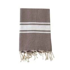 Le Comptoir De La Plage Accessoires Et Serviettes De Plage  Fouta Traditionnelle Bleue Royal Kozo 100 X 200 -Gants de toilette Soldes fouta traditionnelle beige taupe kozo 100 x 200